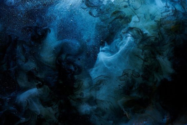 Peinture murale Espace bleu