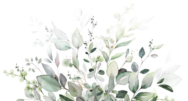 Sticker mural Feuilles vertes
