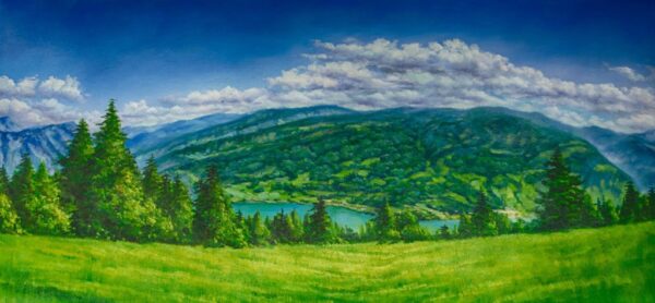 Peinture murale Paysage vert
