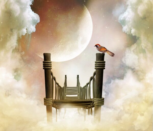 Peinture murale Pont de la Lune