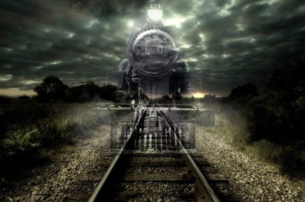 Peinture murale Train fantôme