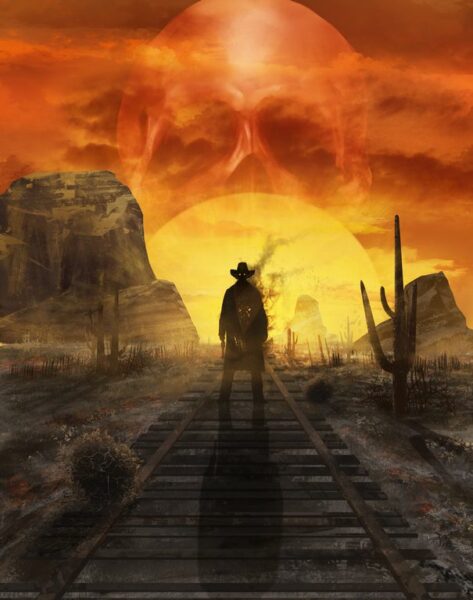 Peinture murale Cowboy mystique