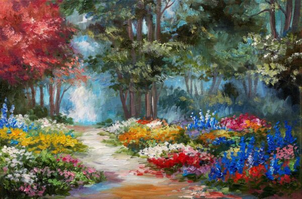 Peinture murale Fleurs de la forêt