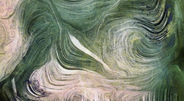 Peinture murale Brouillard vert