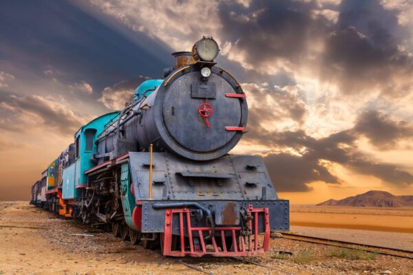 Poster XXL Locomotive bleue