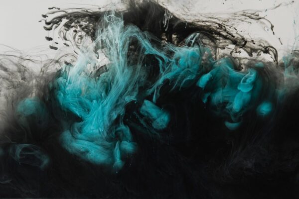 Peinture murale Fumée noire et bleue