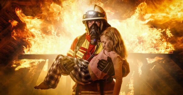 Peinture murale Sortie du feu