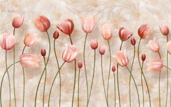 Peinture murale Tulipes en fleurs