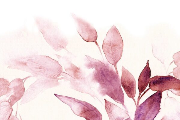 Sticker mural Feuilles roses