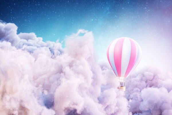 Peinture murale Vol parmi les nuages