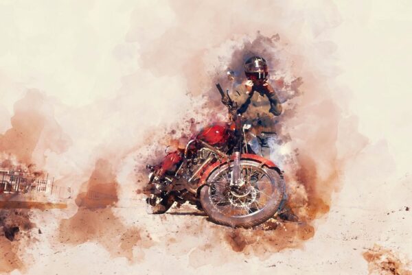 Poster XXL Motocycliste