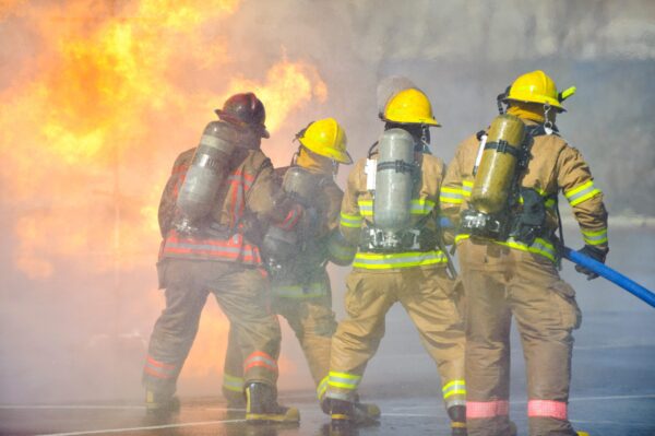 Poster XXL Pompiers en action