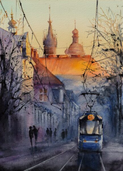 Poster XXL Cracovie le matin