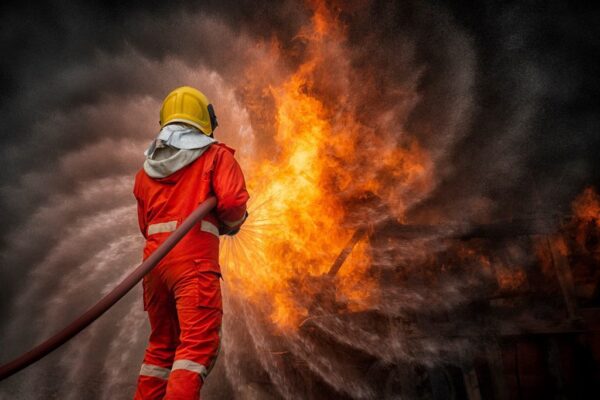 Peinture murale Extinction d'incendie