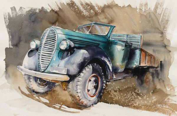 Peinture murale Voiture de fermier