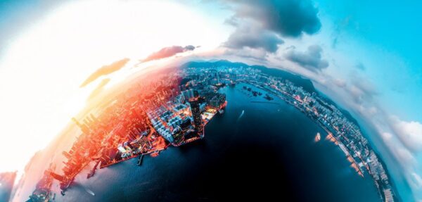 Peinture murale Panorama de Hong Kong