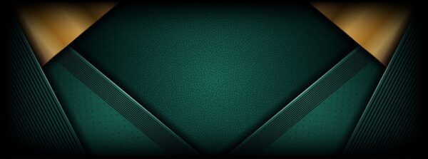 Peinture murale Vert et Or