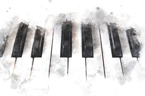 Peinture murale Piano délicat
