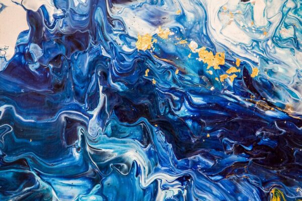 Peinture murale Vague bleue
