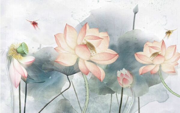 Peinture murale Lys en fleurs