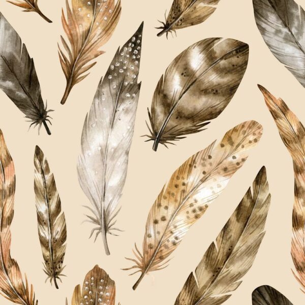 Peinture murale Motif de plumes