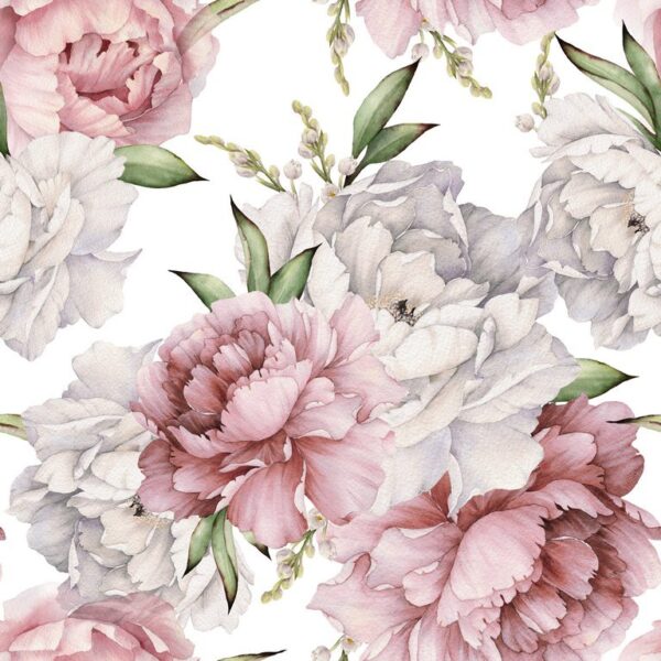Peinture murale Bouquet de pivoines