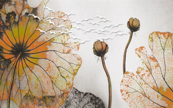 Peinture murale Fleur d'Oranger