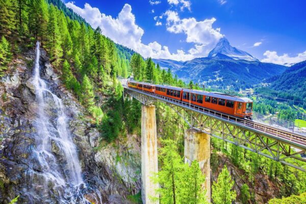 Peinture murale Paysage suisse