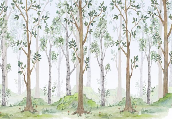 Peinture murale Forêt de conte de fées