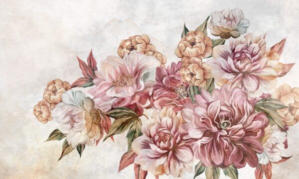 Peinture murale Dessin pivoine