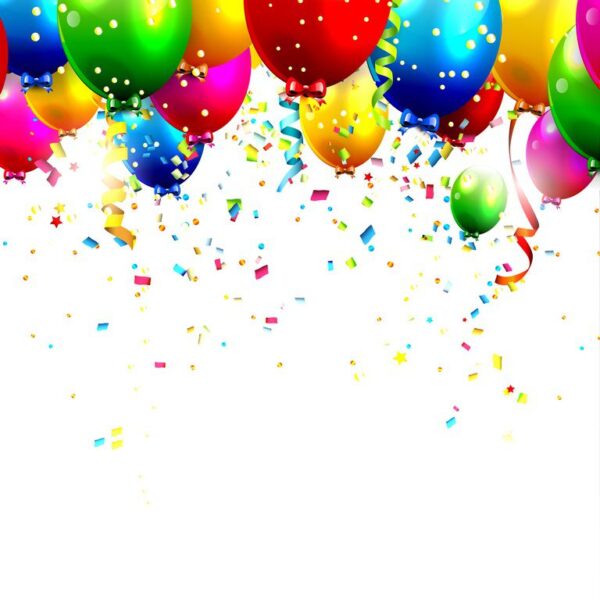 Peinture murale Ballons d'anniversaire