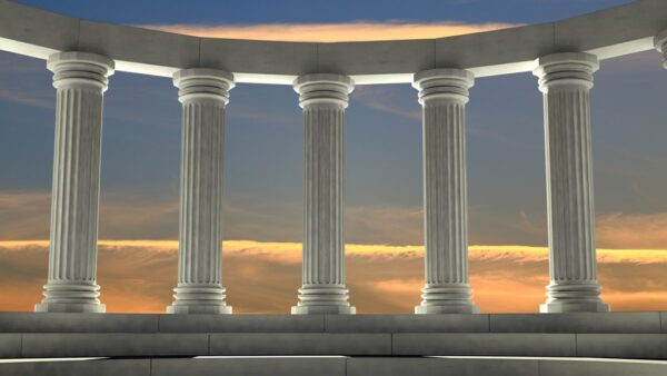 Peinture murale Colonnes blanches