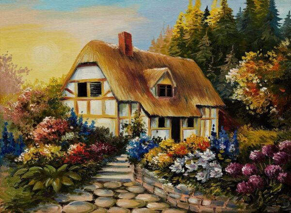 Peinture murale Maison rurale