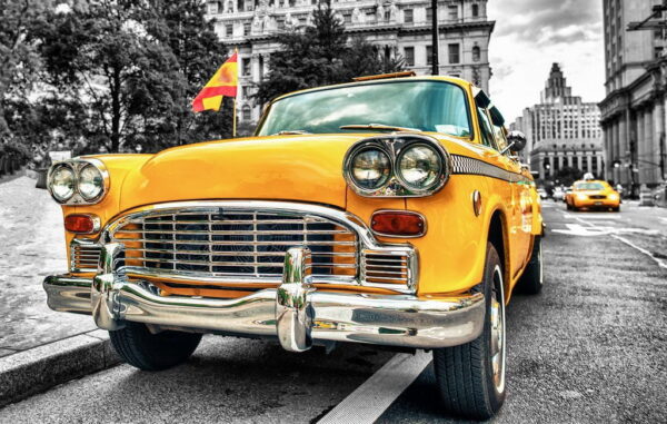 Papier peint Taxi jaune