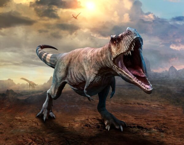 Peinture murale Dinosaure rugissant