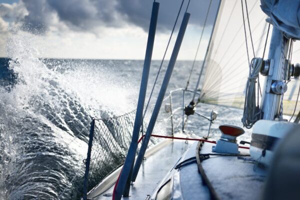 Peinture murale Vagues sur un bateau