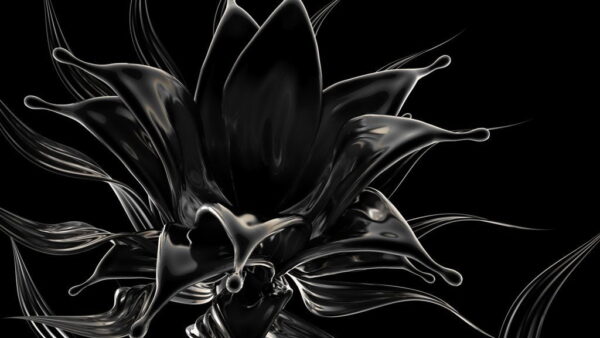 Peinture murale Fleur noire