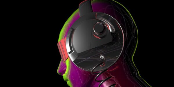 Papier peint Casque sur les oreilles