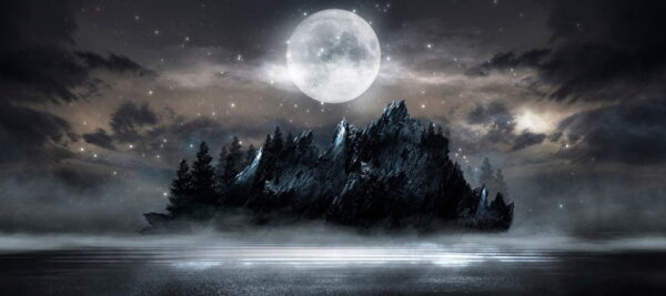 Peinture murale Lune fantastique