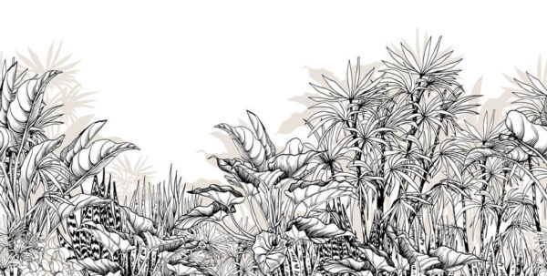 Peinture murale Dessin de plantes