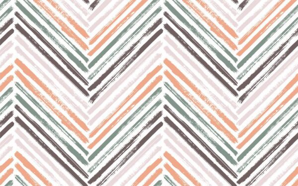 Peinture murale Chevrons colorés