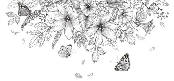 Peinture murale Dessin de fleur
