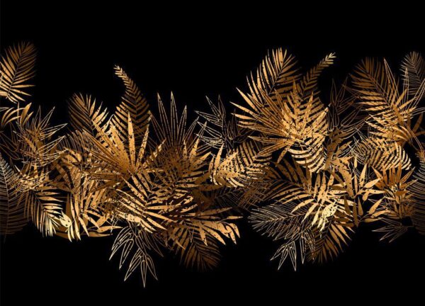 Peinture murale Feuilles d'or