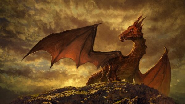 Poster XXL Dragon rouge