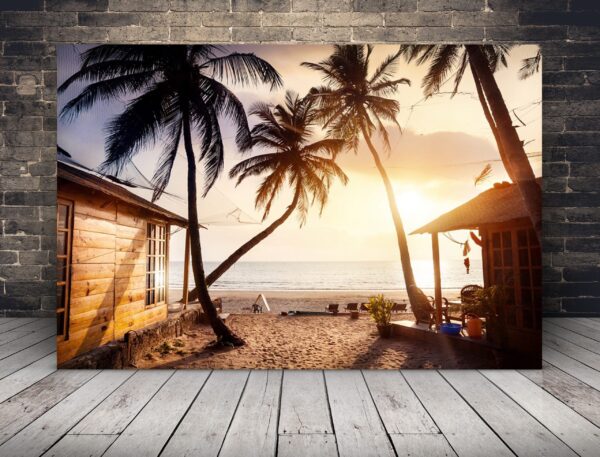 Une image de palmiers sur la plage