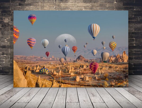 Image de vol en montgolfière