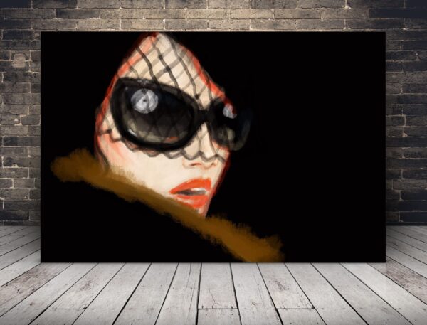 Une image d'une femme avec des lunettes