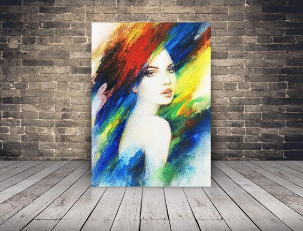 Image de femme colorée
