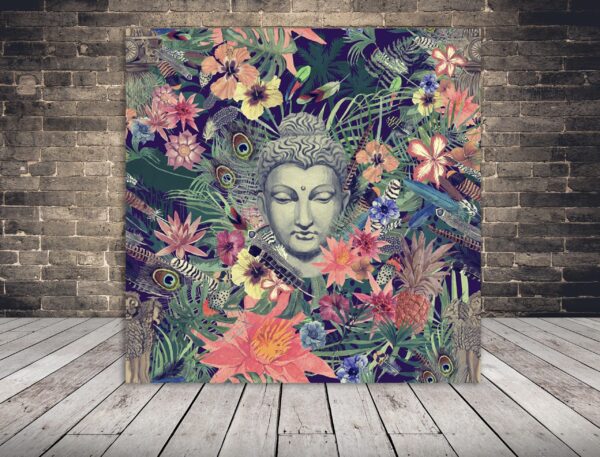 Image de Bouddha en fleurs