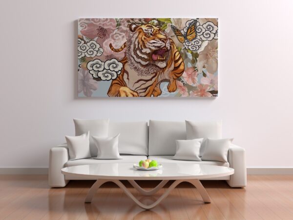 L'image d'un tigre en fleurs – Image 3